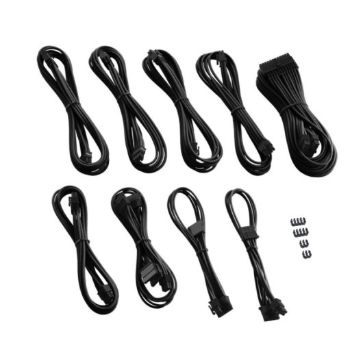 Kit cables CableMod C-Series PRO ModMesh Corsair RMi RMx RM Black Label negro, peines incluidos
