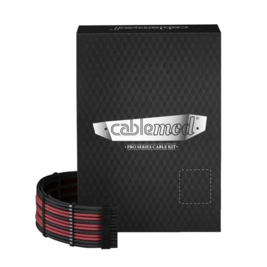 CableMod C-Series PRO ModMesh Kit de Câbles Compatible Corsair AXi/HXi/RM Design Schwarz/Blutrot