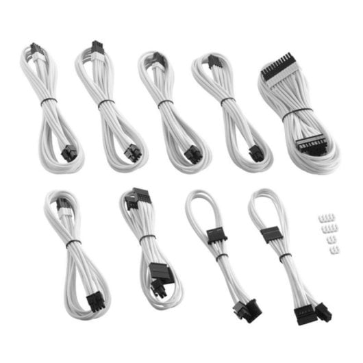 Kit de cables CableMod PRO ModMesh RT blanco compatible ASUS/Seasonic/Phanteks, premium combs