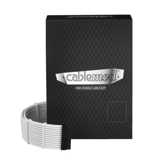 Kit de cables CableMod PRO ModMesh RT blanco compatible ASUS/Seasonic/Phanteks, premium combs