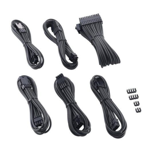 Kit de extensión de cables CableMod CM-PCAB-BKIT-NKC-3PK-R ModMesh PRO carbon con peines incluidos