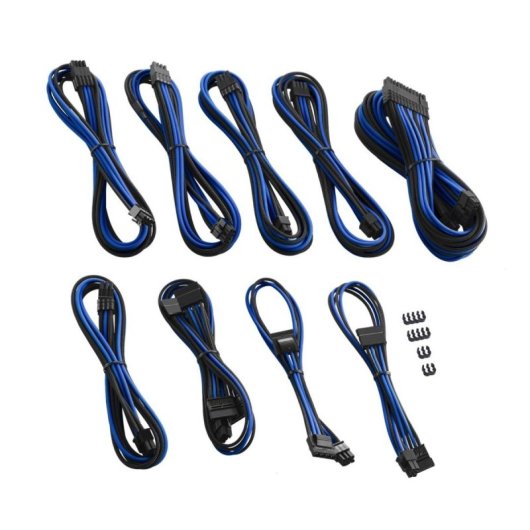 CableMod C-Series PRO ModMesh Cable Kit - Noir/Bleu, 18 AWG, Connecteurs Modulaires