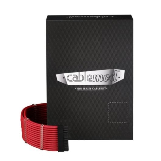 Kit cables ModMesh CableMod C-Series PRO CM-PCSI-FKIT-NKR-R rojo 8-pin(4+4) EPS12V para Corsair AXi/HXi/RM