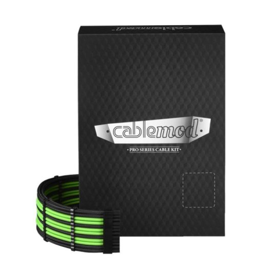 Kit de cables CableMod C-Series PRO ModMesh Corsair RMi/RMx/RM Negro Verde 1,1kg