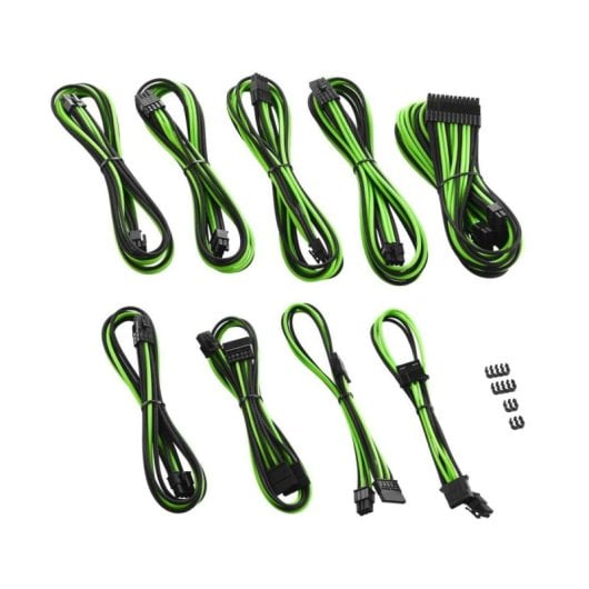 Kit de cables CableMod C-Series PRO ModMesh Corsair RMi/RMx/RM Negro Verde 1,1kg