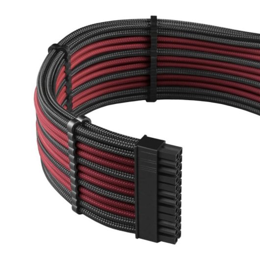 Kit extensión de cables CableMod PRO ModMesh CM-PCAB-BKIT-NKCR-3PK-R Carbono Rojo peines preinstalados