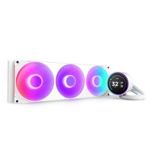 Refrigeración Líquida NZXT Kraken Elite 420 RGB V2 Pantalla IPS 3x140mm Blanco