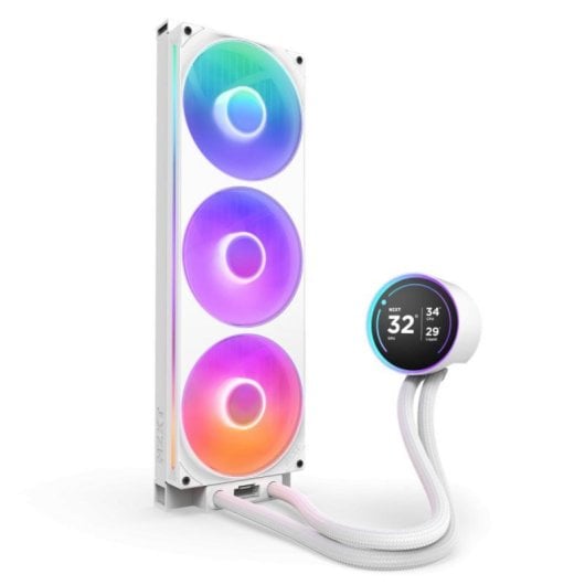 Refrigeración Líquida NZXT Kraken Elite 420 RGB V2 Pantalla IPS 3x140mm Blanco