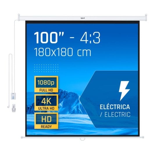 Schermo elettrico Iggual 4:3 100" 180x180 cm