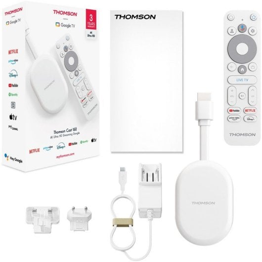 Thomson Go Cast 150 Google TV 4K UHD WiFi HDMI Control Voz