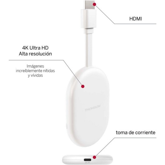 Thomson Go Cast 150 Google TV 4K UHD WiFi HDMI Control Voz