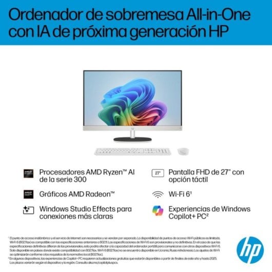 HP All-in-One 27-ct2001ns AMD Ryzen AI 350 16GB DDR5 1TB SSD 27" Windows 11 Home