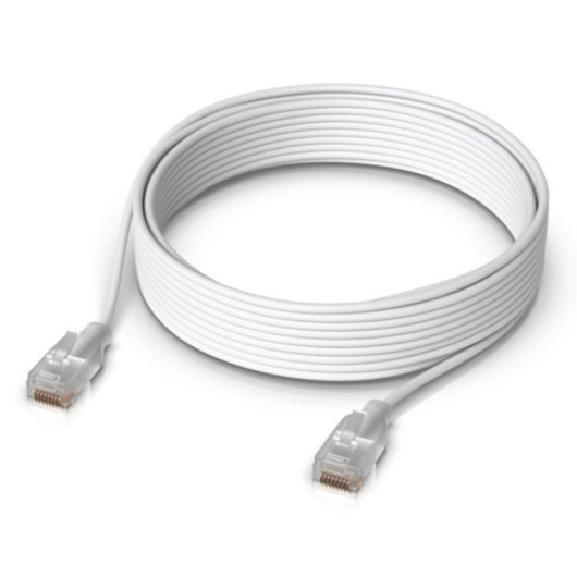 Cable de red Ubiquiti UACC-Cable-Patch-EL-8M-W Cat6 8m RJ45 PoE++ Translúcido Blanco
