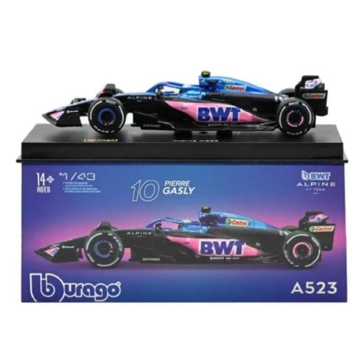 Bburago Renault Alpine A523 Pierre Gasly, auto in miniatura ad alta precisione in scala 1/43
