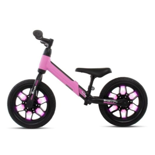 Spark Rodas LED-Laufrad, Pink, mit leuchtenden Rädern und Fußbremse