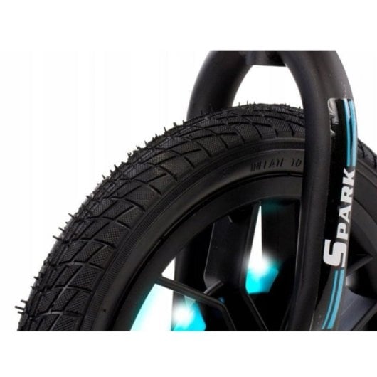 Spark Rodas LED-Laufrad ohne Pedale, Blau, zum Lernen und Gleichgewichtstraining von Kindern