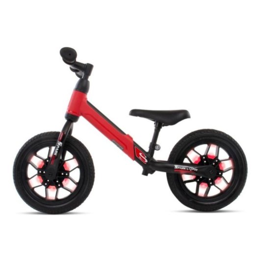 Spark Rodas LED-Laufrad in Rot mit Fußbremse, Autonomie und integrierten Lichtern