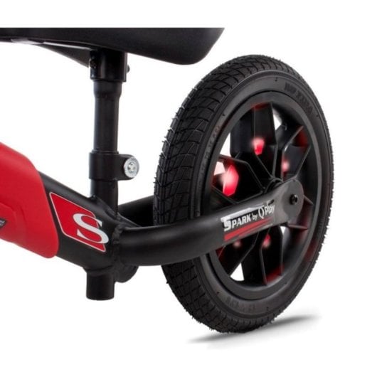 Spark Rodas LED-Laufrad in Rot mit Fußbremse, Autonomie und integrierten Lichtern