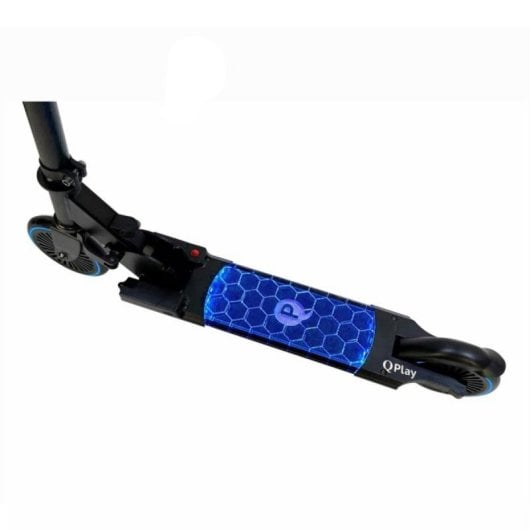 Scooter Qplay Honeycomb Azul Luces LED Plegable Volante Ajustable 2 Ruedas Ligero