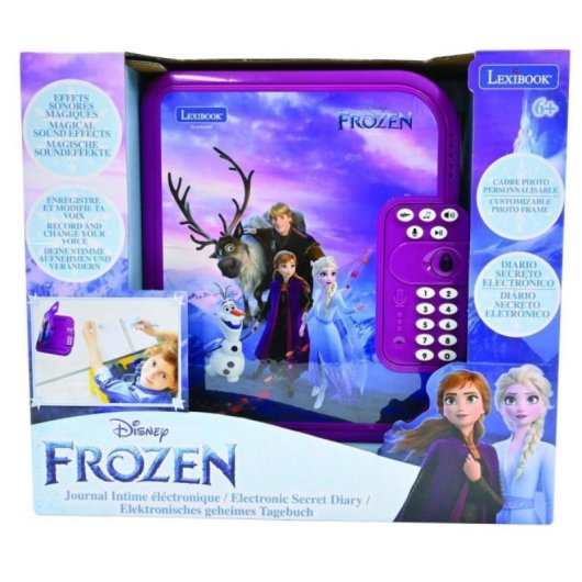 Cuaderno Secreto Lexibook SD50FZ Frozen Caja Fuerte Grabadora Voz Matemáticas Multicolor