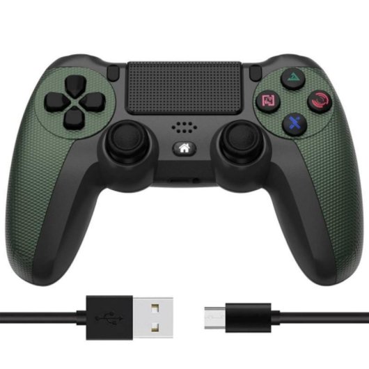 Kinsi Gamepad inalámbrico PS4 Alta Precisión Bluetooth Doble Vibración 600mAh Antideslizante Verde