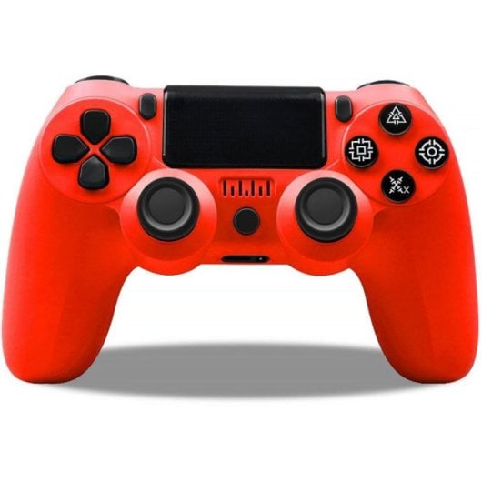 Kinsi Mando inalámbrico Bluetooth Compatible PS4/PC/PS2/PS3 Vibración Dual Batería 600mAh 8h Antideslizante Rojo