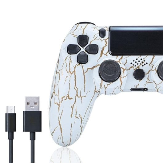 Kinsi Mando inalámbrico Bluetooth para PS4/PC Compatible Dual Motor Vibración 600mAh Antideslizante Trueno