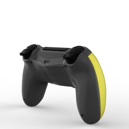 Kinsi Mando inalámbrico Bluetooth PS4 600mAh Dual Shock vibración material antideslizante Negro/Amarillo