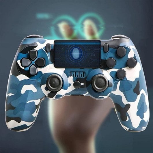 Kinsi Mando inalámbrico compatible PS4 Bluetooth Doble Motor Vibración 600mAh Antideslizante Camuflaje