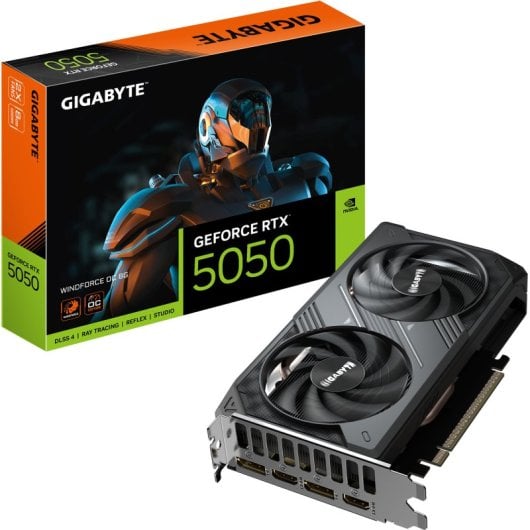 Gigabyte GeForce RTX 5050 WINDFORCE OC 8GB GDDR6 Reflex 2 RTX AI DLSS4