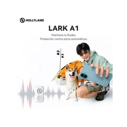 Micrófono inalámbrico Hollyland LARK A1 Duo 2TX 1RX USB-C Cancelación Ruido 32h