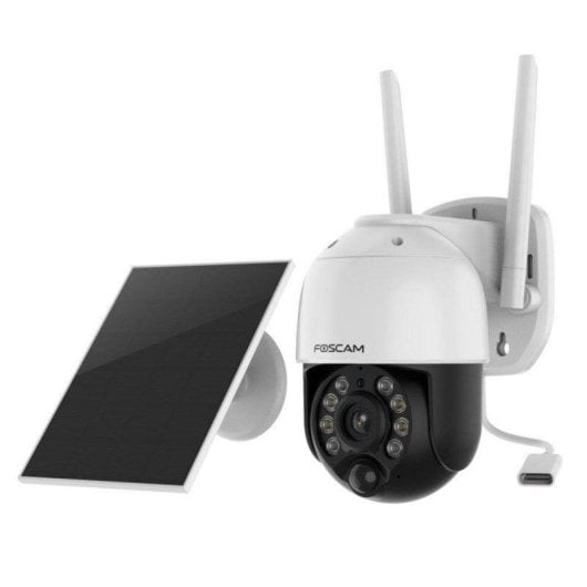 Caméra de surveillance Foscam B4 WiFi 2K Vision Nocturne Extérieure Panneau Solaire Audio Bidirectionnel Contrôle Vocal