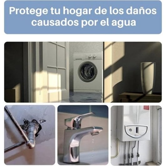 Sensor de inundación WI-210 inalámbrico, alerta instantánea, alimentación por pila, ABS, radio 433MHz