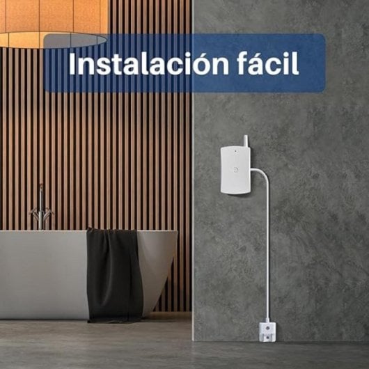 Sensor de inundación WI-210 inalámbrico, alerta instantánea, alimentación por pila, ABS, radio 433MHz