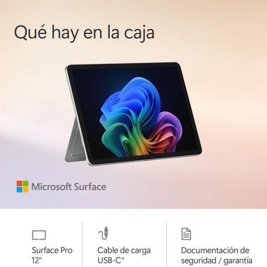 Microsoft Surface Pro Snapdragon X Plus 16GB 256GB Pantalla 12" Táctil PixelSense Platino
