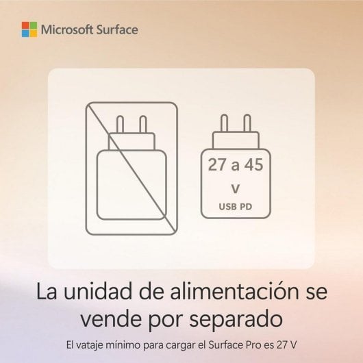 Microsoft Surface Pro Snapdragon X Plus 16GB 256GB Pantalla 12" Táctil PixelSense Platino
