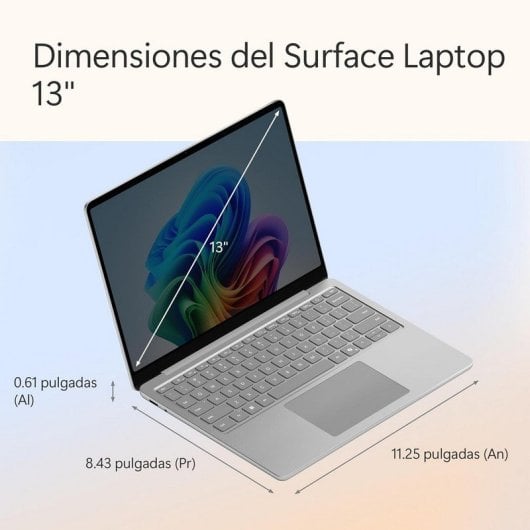 Portátil Microsoft Surface Laptop Copilot+ PC Snapdragon X Plus 16GB 256GB 13'' Táctil Platino