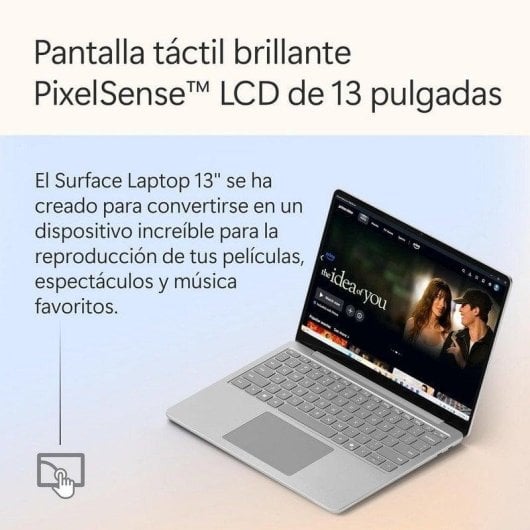 Portátil Microsoft Surface Laptop 13" Snapdragon X Plus 16GB 256GB SSD Windows 11 Home Tactile Platine