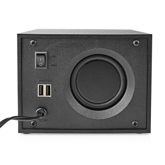 Systeme Audio Nedis GSPR31021BK 2.1 Canaux Subwoofer Haut-Parleurs LED RGB Noir