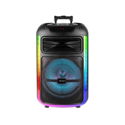 Altavoz para fiestas Trevi XF 1400 KB 100W Bluetooth USB LED portátil con TWS y MicroSD