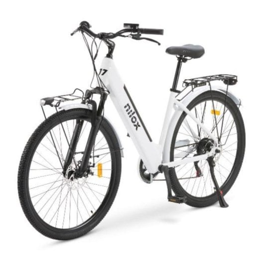 Bicicleta eléctrica Nilox NXEBJ7WH 250W 80km autonomía 13Ah Blanco LCD Shimano aluminio
