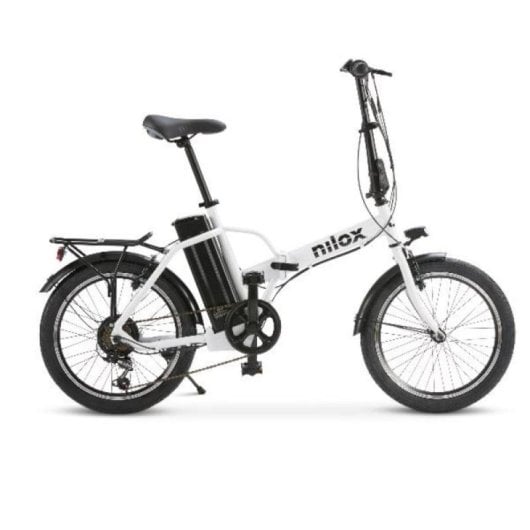 Bicicleta eléctrica Nilox J1 Pro 250W 8Ah 20" Plegable Blanco Autonomía 40km LED