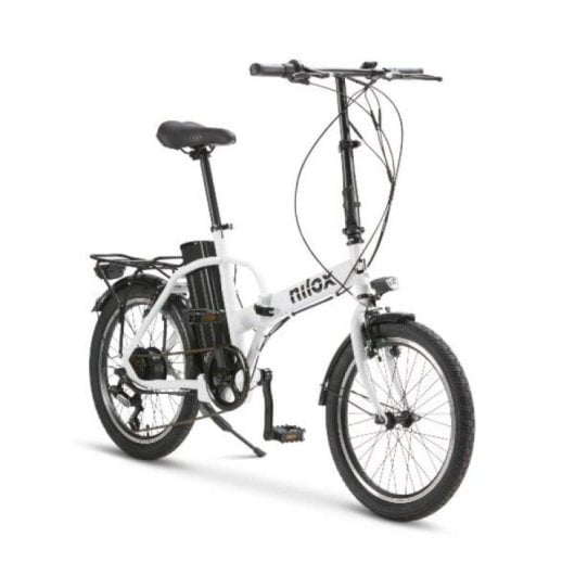 Bicicleta eléctrica Nilox J1 Pro 250W 8Ah 20" Plegable Blanco Autonomía 40km LED