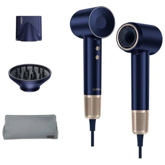 Secador de Cabelo Iónico Laifen Swift Premium 1600W 4 Temperaturas 2 Velocidades Azul Dourado