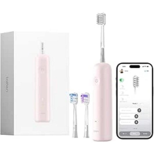 Schallzahnbuerste Laifen Wave Rosa 3 Modi 3 Buerstenkoepfe Timer App