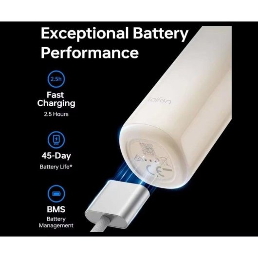 Schallzahnbürste Laifen ABS Standard beige 66000vpm IPX7 App Wave