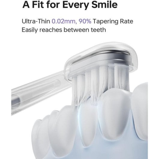 3 Testine di Ricambio per Spazzolino Elettrico Bianche 95x20x20 mm, 33 g