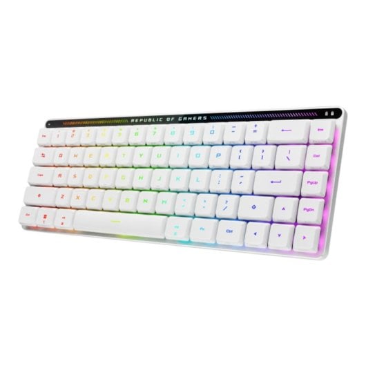 Teclado ottico wireless ASUS ROG Falchion RX Low Profile Layout EN bianco con touchpad