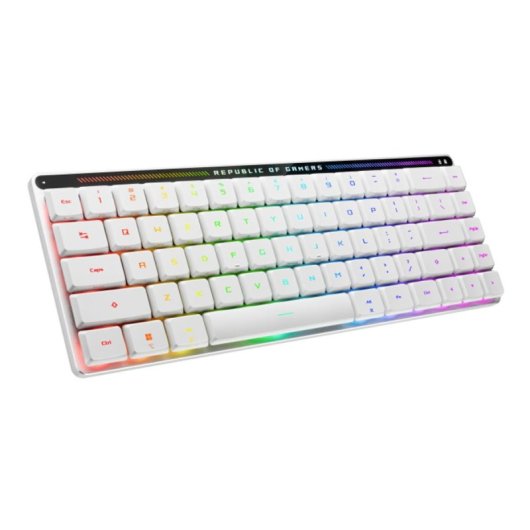 Teclado ottico wireless ASUS ROG Falchion RX Low Profile Layout EN bianco con touchpad