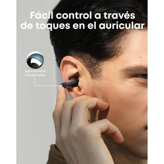 Auriculares Soundcore AeroClip True Wireless com IA e Bateria de Longa Duração Preto